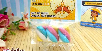 Lembrancinha do Setembro Amarelo para Imprimir: Lapela para Saquinho